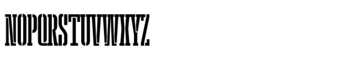 Macrosoma Slab Stencil Macrosoma Sl Compressed St Medium Font UPPERCASE