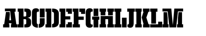 Macrosoma Slab Stencil Macrosoma Sl Condensed St Bold Font UPPERCASE