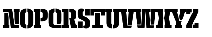 Macrosoma Slab Stencil Macrosoma Sl Condensed St Bold Font UPPERCASE