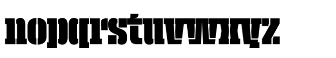 Macrosoma Slab Stencil Macrosoma Sl Condensed St Extrabold Font LOWERCASE