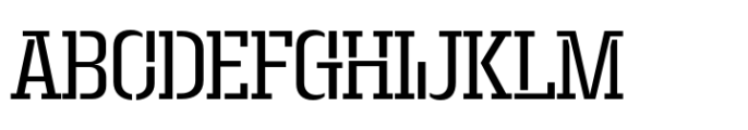 Macrosoma Slab Stencil Macrosoma Sl Condensed St Light Font UPPERCASE