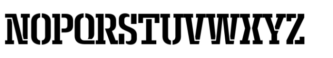 Macrosoma Slab Stencil Macrosoma Sl Condensed St Medium Font UPPERCASE