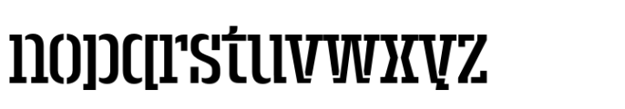 Macrosoma Slab Stencil Macrosoma Sl Condensed St Regular Font LOWERCASE