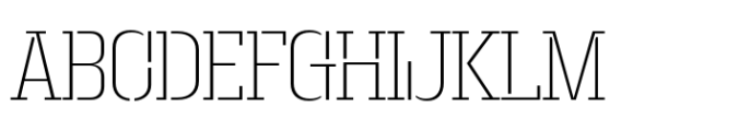 Macrosoma Slab Stencil Macrosoma Sl Condensed St Thin Font UPPERCASE
