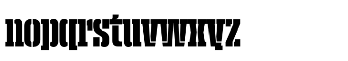 Macrosoma Slab Stencil Macrosoma Sl Extra Condensed St Bold Font LOWERCASE
