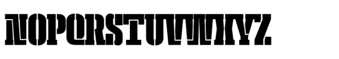Macrosoma Slab Stencil Macrosoma Sl Extra Condensed St Extrabold Font UPPERCASE