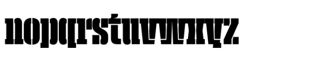 Macrosoma Slab Stencil Macrosoma Sl Extra Condensed St Extrabold Font LOWERCASE