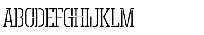 Macrosoma Slab Stencil Macrosoma Sl Extra Condensed St Extralight Font UPPERCASE
