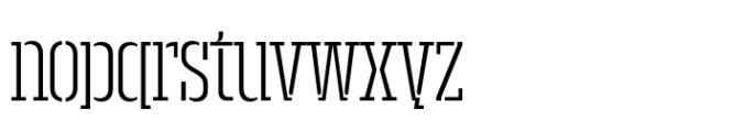 Macrosoma Slab Stencil Macrosoma Sl Extra Condensed St Extralight Font LOWERCASE
