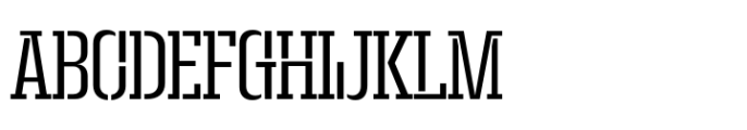 Macrosoma Slab Stencil Macrosoma Sl Extra Condensed St Light Font UPPERCASE