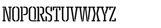 Macrosoma Slab Stencil Macrosoma Sl Extra Condensed St Light Font UPPERCASE