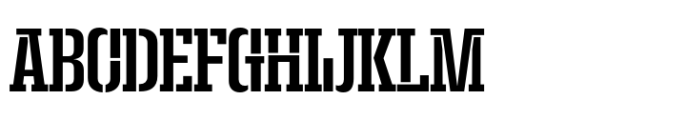Macrosoma Slab Stencil Macrosoma Sl Extra Condensed St Medium Font UPPERCASE