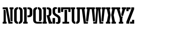 Macrosoma Slab Stencil Macrosoma Sl Extra Condensed St Medium Font UPPERCASE