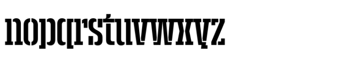 Macrosoma Slab Stencil Macrosoma Sl Extra Condensed St Medium Font LOWERCASE