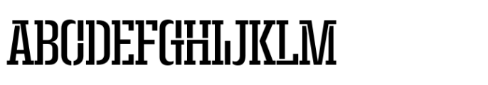 Macrosoma Slab Stencil Macrosoma Sl Extra Condensed St Regular Font UPPERCASE