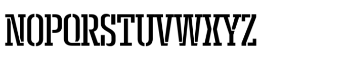 Macrosoma Slab Stencil Macrosoma Sl Extra Condensed St Regular Font UPPERCASE