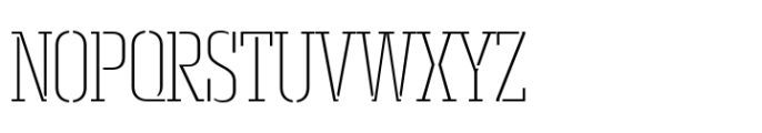 Macrosoma Slab Stencil Macrosoma Sl Extra Condensed St Thin Font UPPERCASE