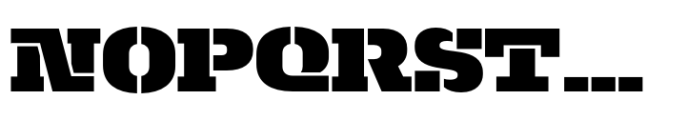 Macrosoma Slab Stencil Macrosoma Sl Loose St Bold Font UPPERCASE