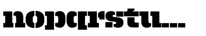 Macrosoma Slab Stencil Macrosoma Sl Loose St Bold Font LOWERCASE