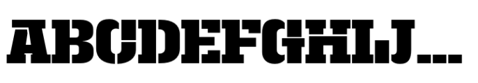 Macrosoma Slab Stencil Macrosoma Sl Narrow St Bold Font UPPERCASE