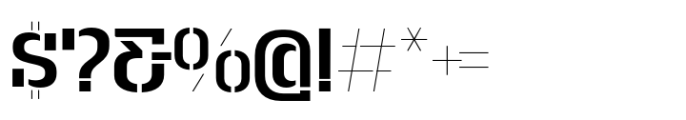 Macrosoma Slab Stencil Macrosoma Sl Narrow St Regular Font OTHER CHARS