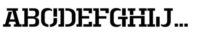 Macrosoma Slab Stencil Macrosoma Sl Narrow St Regular Font