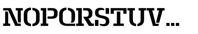 Macrosoma Slab Stencil Macrosoma Sl Narrow St Regular Font UPPERCASE