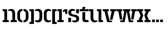 Macrosoma Slab Stencil Macrosoma Sl Narrow St Regular Font LOWERCASE