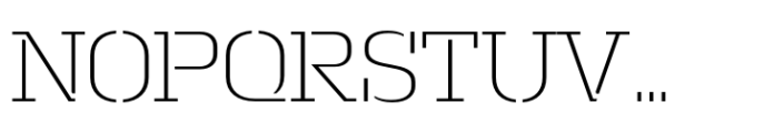 Macrosoma Slab Stencil Macrosoma Sl Narrow St Thin Font UPPERCASE