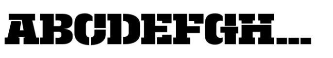 Macrosoma Slab Stencil Macrosoma Sl Norm St Bold Font UPPERCASE