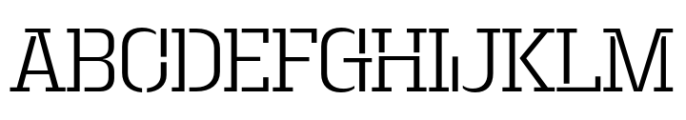 Macrosoma Slab Stencil Macrosoma Sl Semi Condensed St Extralight Font UPPERCASE