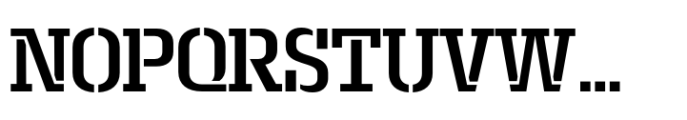 Macrosoma Slab Stencil Macrosoma Sl Semi Condensed St Regular Font UPPERCASE