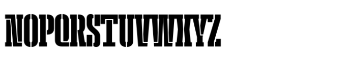 Macrosoma Slab Stencil Macrosoma Sl Ultra Condensed St Bold Font UPPERCASE