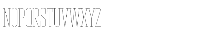 Macrosoma Slab Stencil Macrosoma Sl Ultra Condensed St Hairline Font UPPERCASE