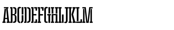 Macrosoma Slab Stencil Macrosoma Sl Ultra Condensed St Regular Font UPPERCASE