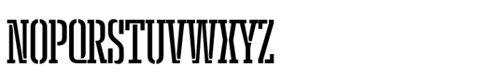 Macrosoma Slab Stencil Macrosoma Sl Ultra Condensed St Regular Font UPPERCASE