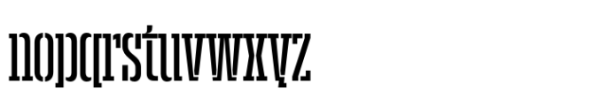 Macrosoma Slab Stencil Macrosoma Sl Ultra Condensed St Regular Font LOWERCASE