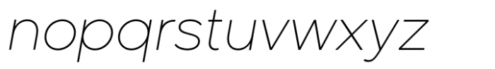 Madani Thin Oblique Font LOWERCASE