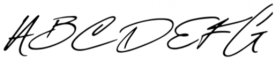 Maddison Signature Oblique Font UPPERCASE