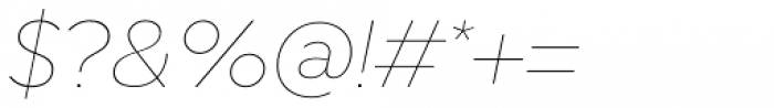 Madera Thin Italic Font OTHER CHARS