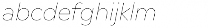 Madera Thin Italic Font LOWERCASE