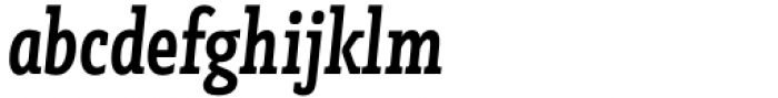 Madero Slab Condensed Bold Italic Font LOWERCASE