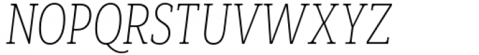 Madero Slab Condensed Thin Italic Font UPPERCASE