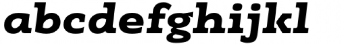 Madero Slab Expanded Black Italic Font LOWERCASE