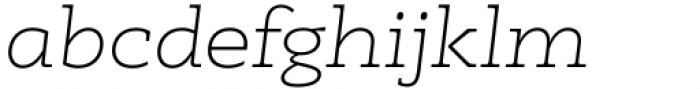 Madero Slab Expanded Extra Light Italic Font LOWERCASE
