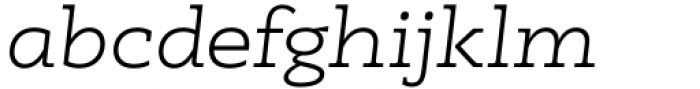 Madero Slab Expanded Light Italic Font LOWERCASE