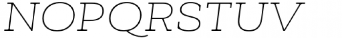 Madero Slab Expanded Thin Italic Font UPPERCASE