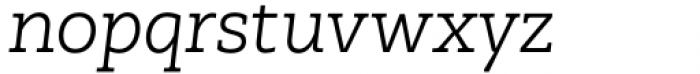 Madero Slab Light Italic Font LOWERCASE