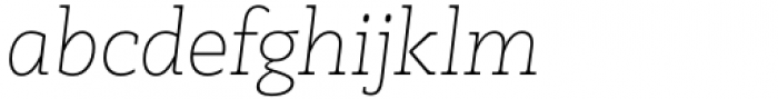 Madero Slab Thin Italic Font LOWERCASE