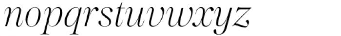 Madigan Extralight Italic Font LOWERCASE